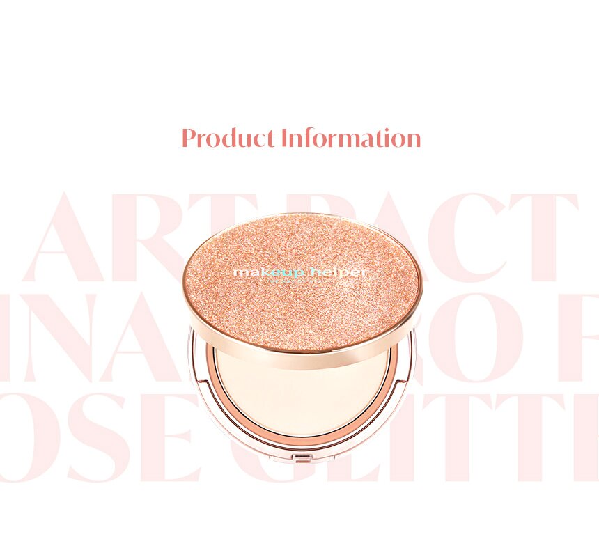 Makeup Helper Artfact Original Pro Finish Rose Glitter Pact Powder 25g