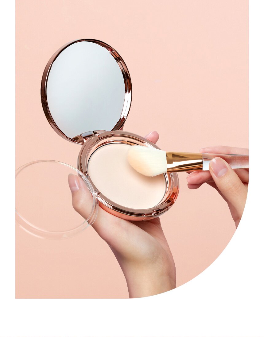 Makeup Helper Artfact Original Pro Finish Rose Glitter Pact Powder 25g
