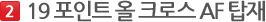 19 포인트 크로스 & 중앙 포인트 f/2.8 듀얼 크로스 타입 AF 탑재!