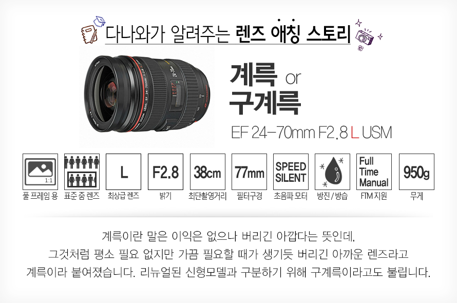 다나와가 알려주는 렌즈 애칭 스토리