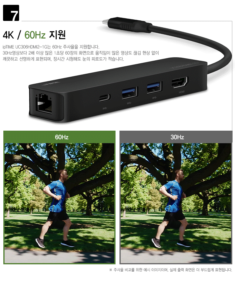 EFM ipTIME UC306HDMI2-1G (6포트/USB 3.2 Type C)