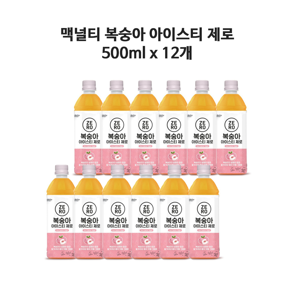 맥널티 복숭아 아이스티 제로 500ml 12p.jpg