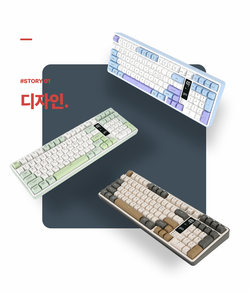 지클릭커 OFFICEPRO WK50 사일런스 M RGB 풀윤활 무소음 방수 무선 블루투스 LCD 99 (하바나 카푸치노)