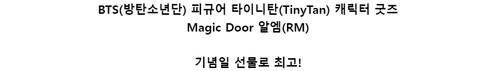 BTS(방탄소년단) 피규어 타이니탄(TinyTan) 캐릭터 굿즈Magic Door 알엠(RM)기념일 선물로 최고!