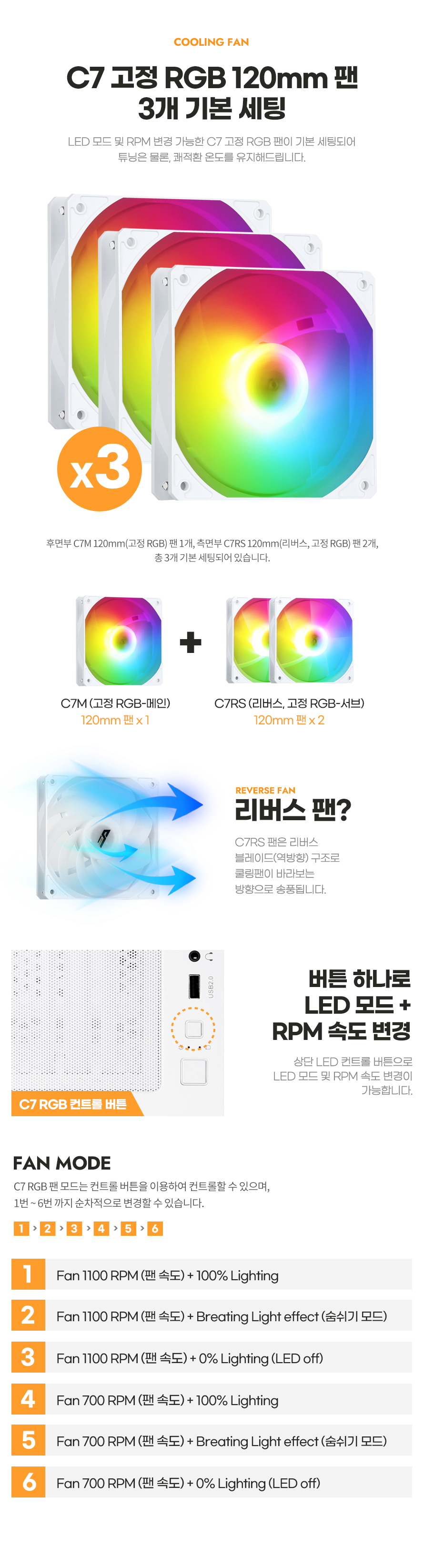 darkFlash DS900M RGB 강화유리 (화이트)