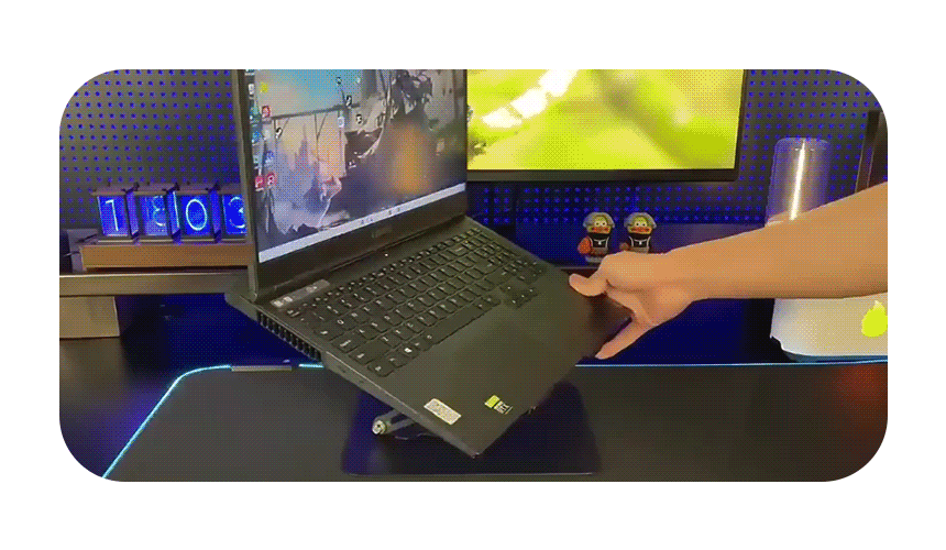 노벨뷰사이언스 쿨러몬스터 CS-360 멀티 노트북 태블릿 쿨링 거치대 (블랙)
