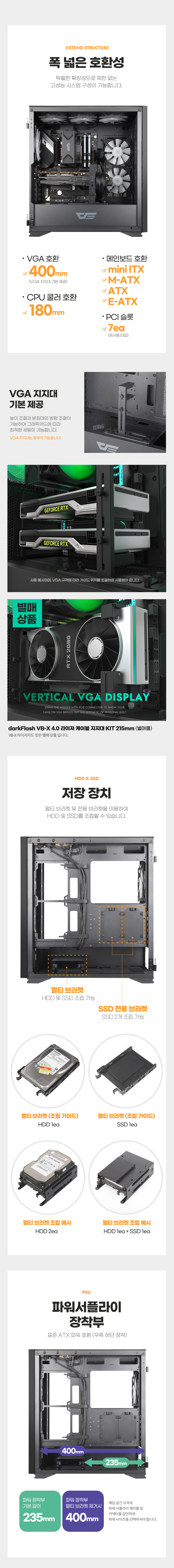 darkFlash DLX21 RGB MESH 강화유리 (블랙)