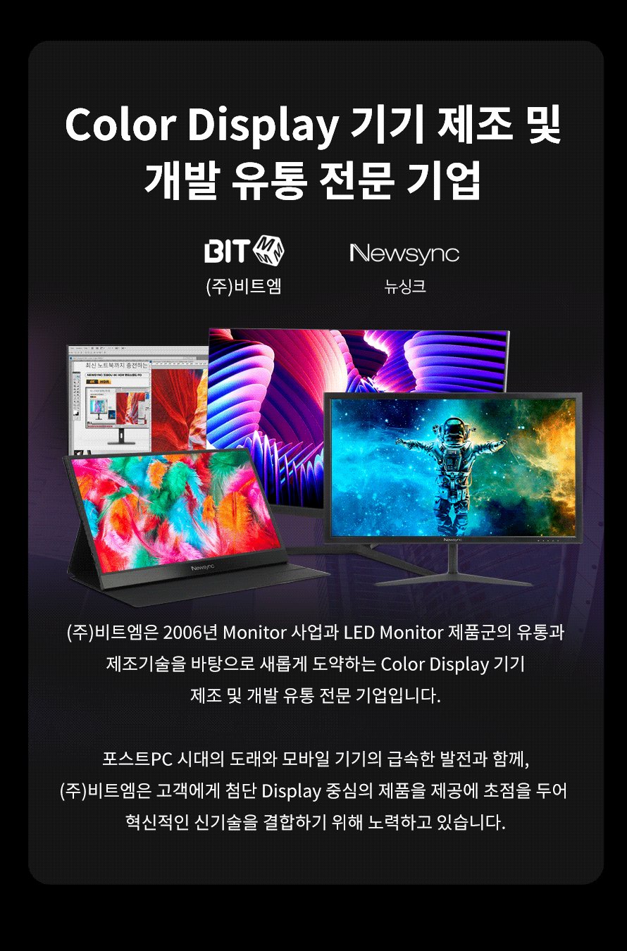 비트엠 Newsync P27Q120 IPS 플렉스 HDR
