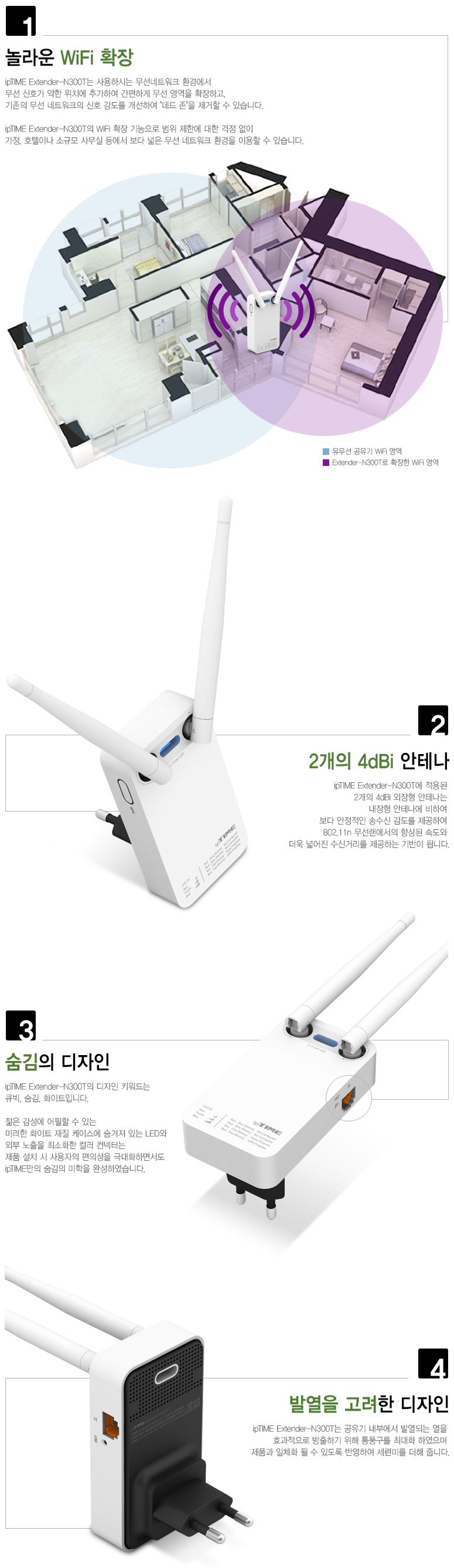 EFM ipTIME Extender-N300T 무선확장기