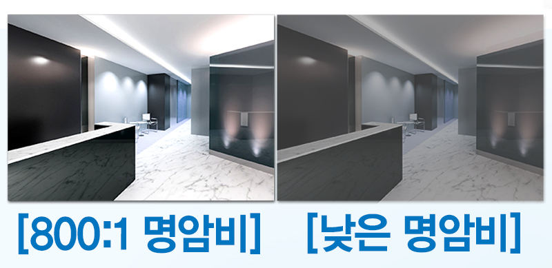 800:1 명암비