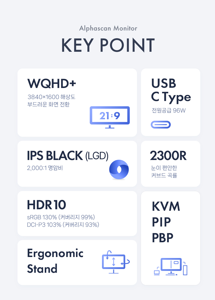 알파스캔 3824Q100W 울트라와이드 WQHD+ IPS 블랙 USB-C PD96 화이트 높낮이 HDR 무결점