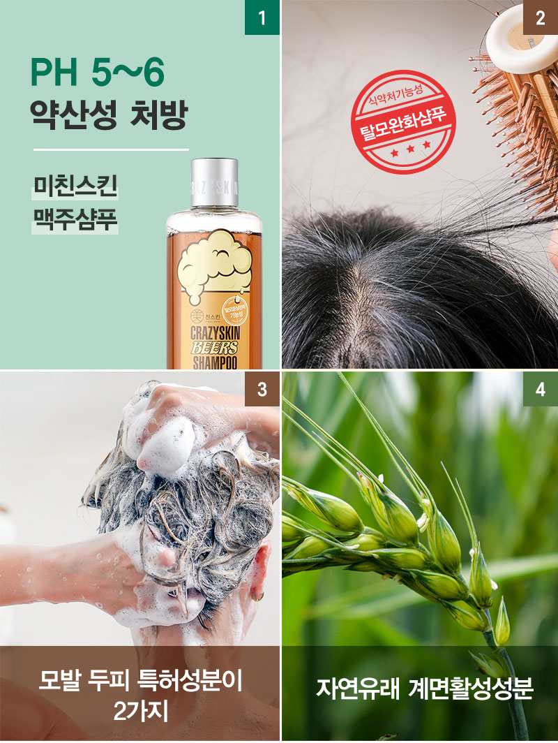 Michin Skin Beer Yeast Hair Loss Relief Shampoo 300ml