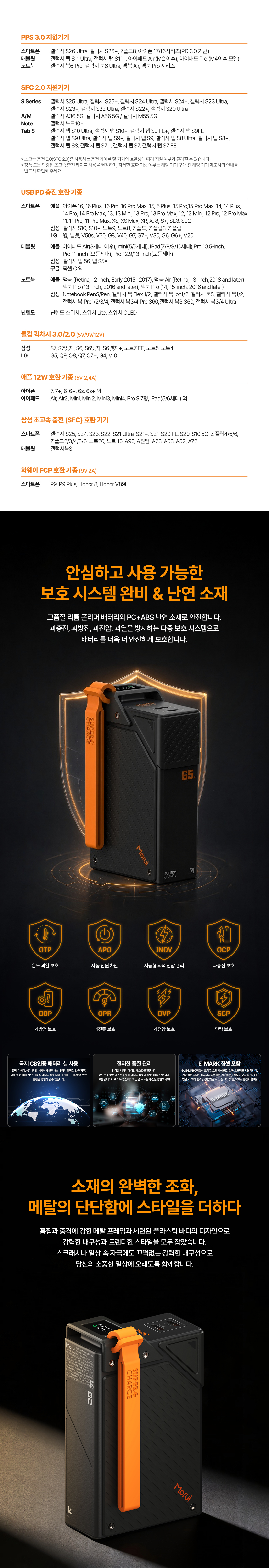 Morui PD PPS 3.0 65W 보조배터리 MT-PPS65 20000mAh