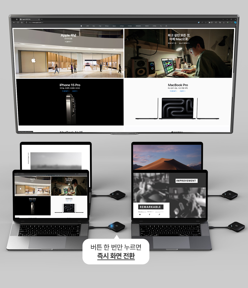 이지넷유비쿼터스 NEXTU 미사츠 HDMI 4K30Hz 프리젠테이션 무선 동글 화면 공유 미러링 수신기