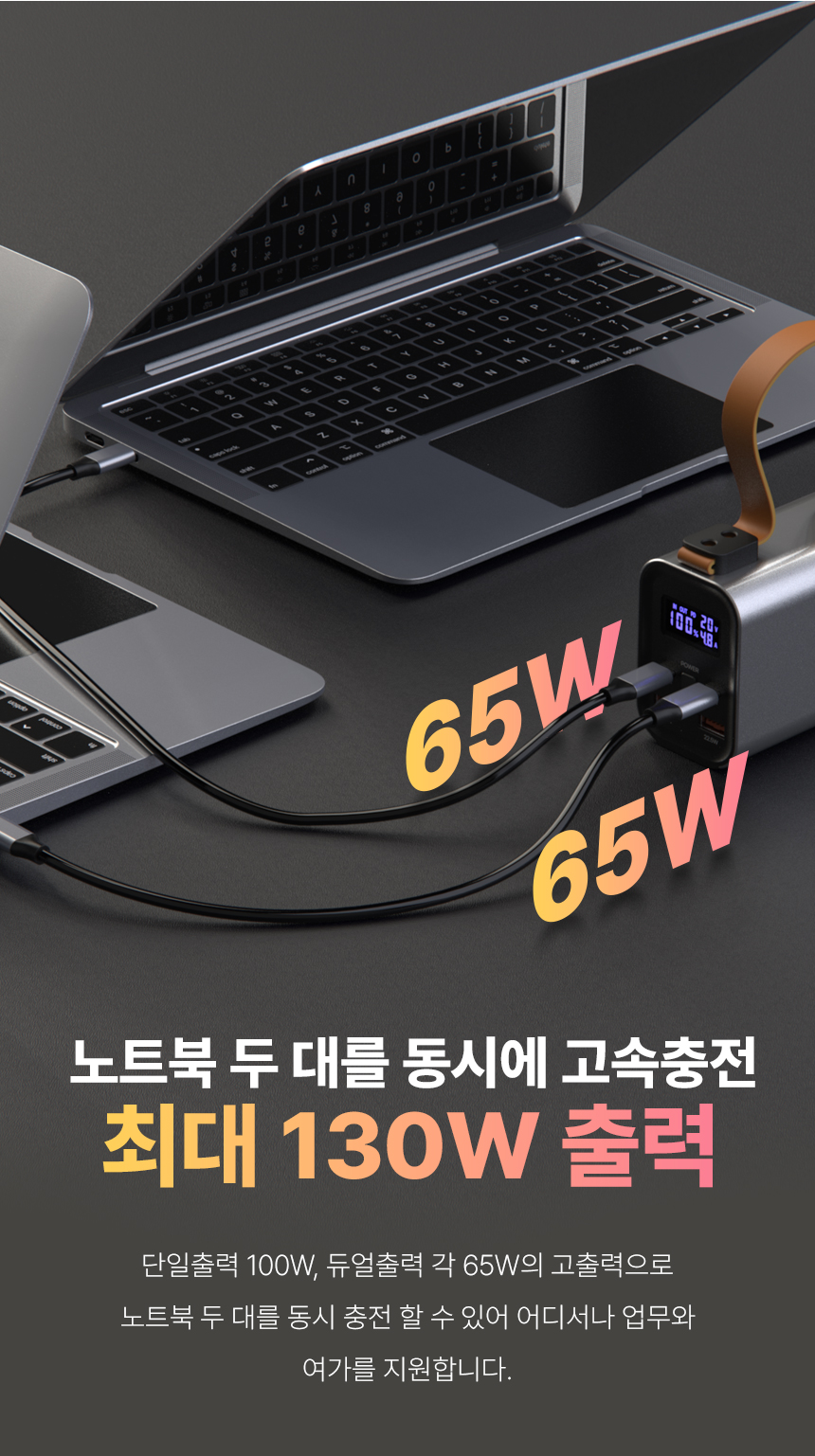 이지넷유비쿼터스 NEXTU PD 100W 보내오 보조배터리 3014TQPB 30000mAh
