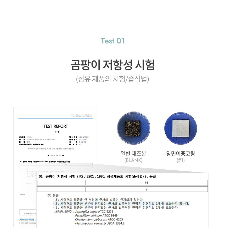곰팡이저항성 시험