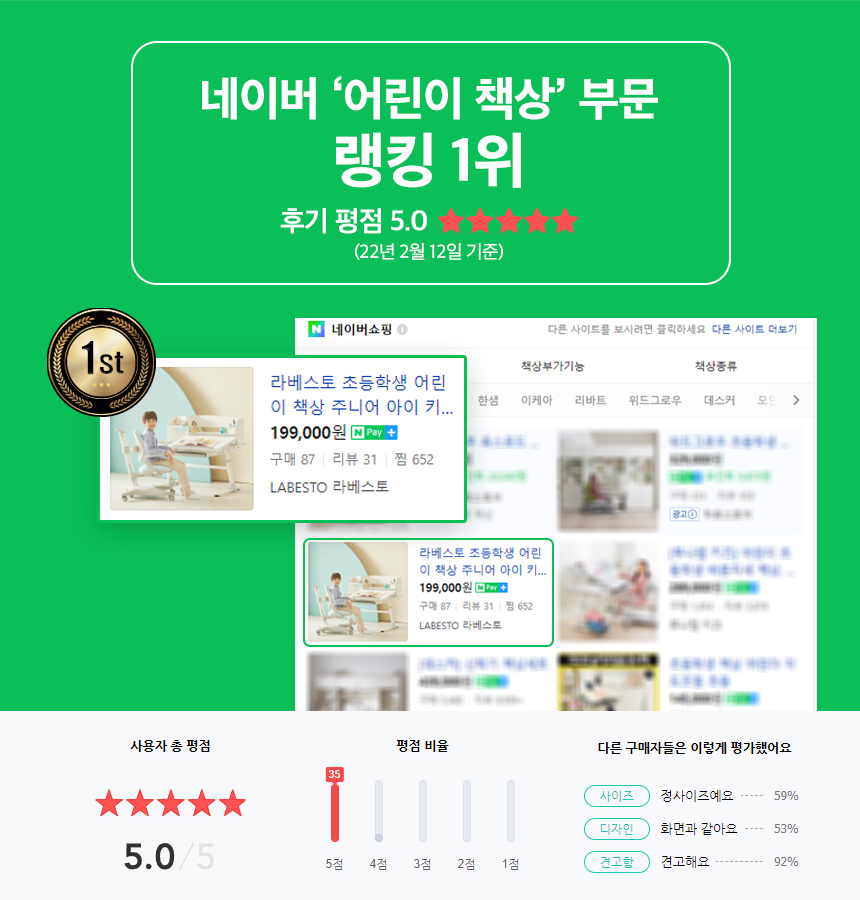 어린이책상