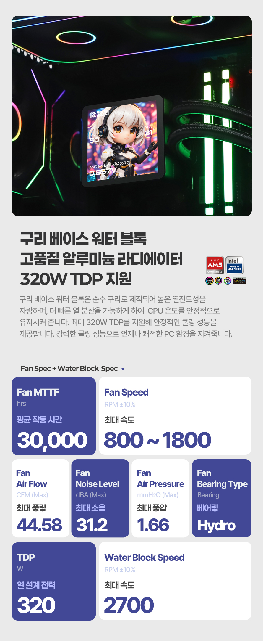 darkFlash WAVE DV360S MAX ARGB 디스플레이 (블랙)