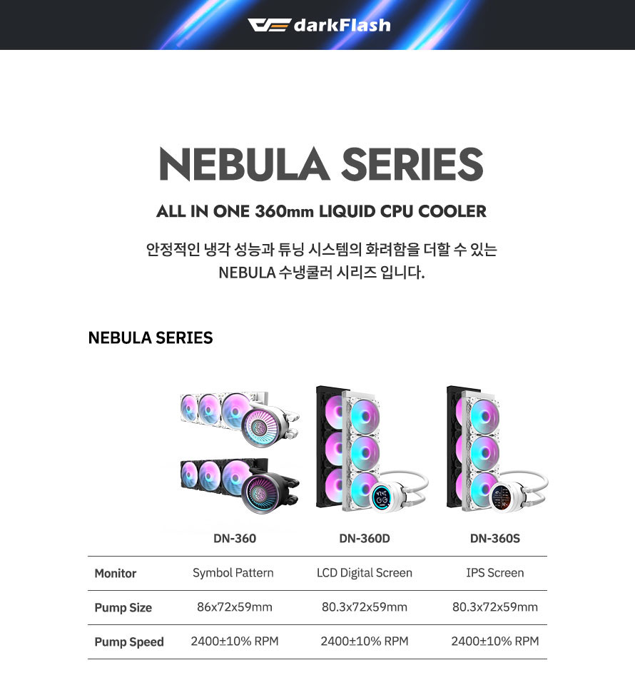 darkFlash NEBULA DN-360S ARGB (화이트)
