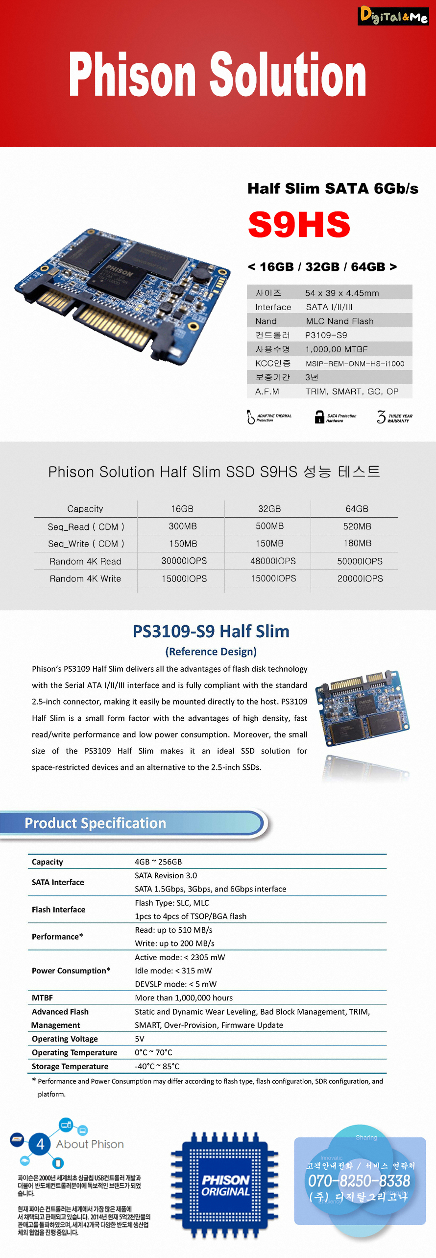 파이슨 Half Slim SSD S9HS 벌크 (64GB)