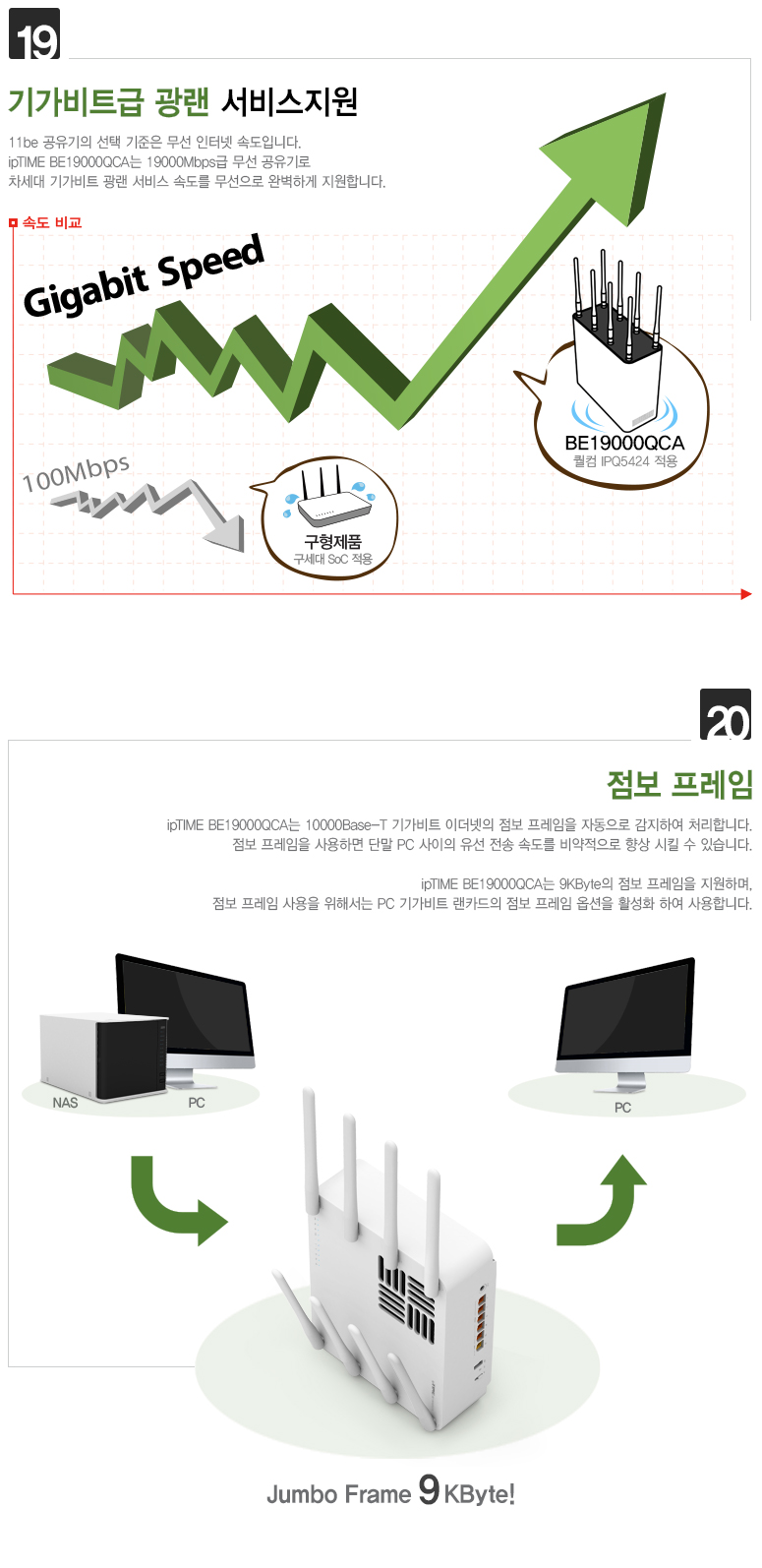 EFM ipTIME BE19000QCA 유무선공유기