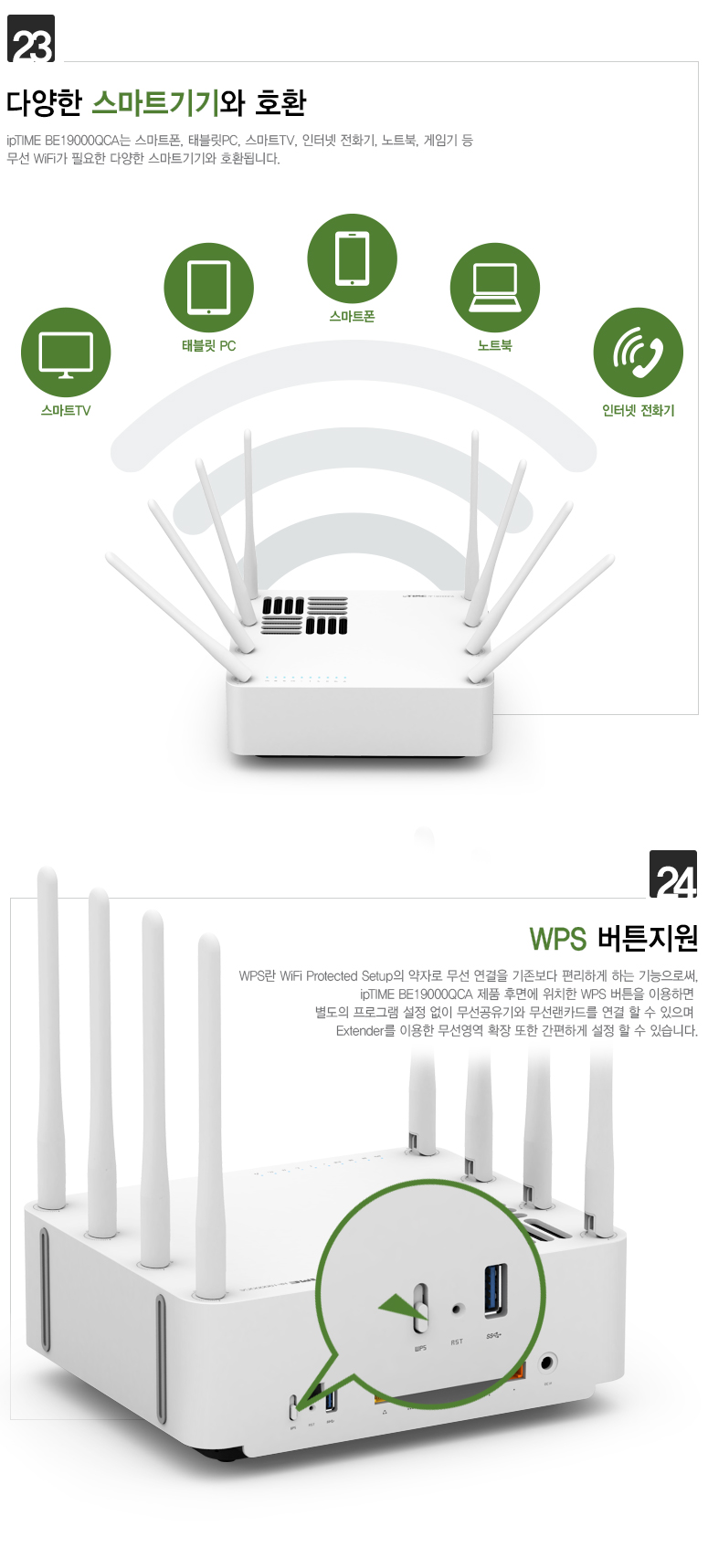 EFM ipTIME BE19000QCA 유무선공유기