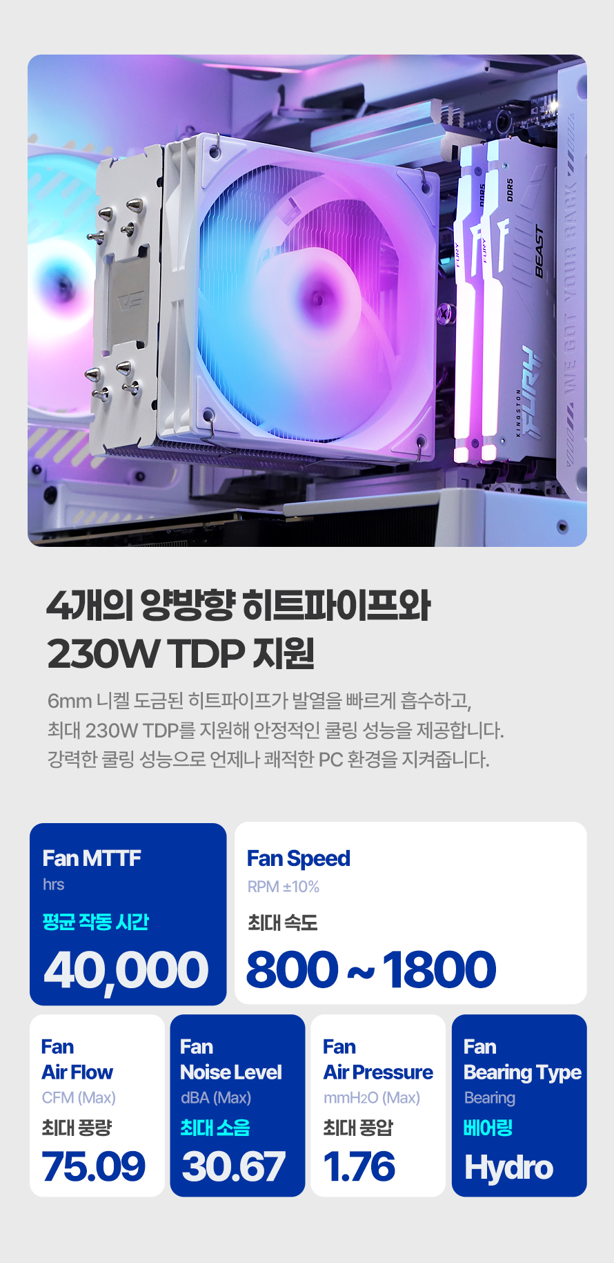 darkFlash ELLSWORTH S31 PRO ARGB (화이트)