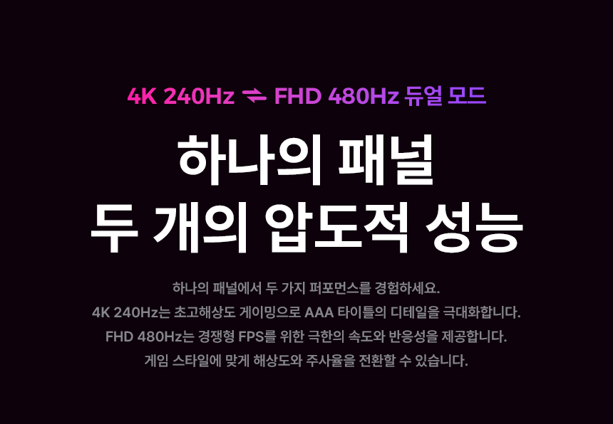 알파스캔 에이건 AGP327UZD 게이밍 4K UHD 듀얼모드 480 USB-C HDR 400 Ai 멀티스탠드 무결점