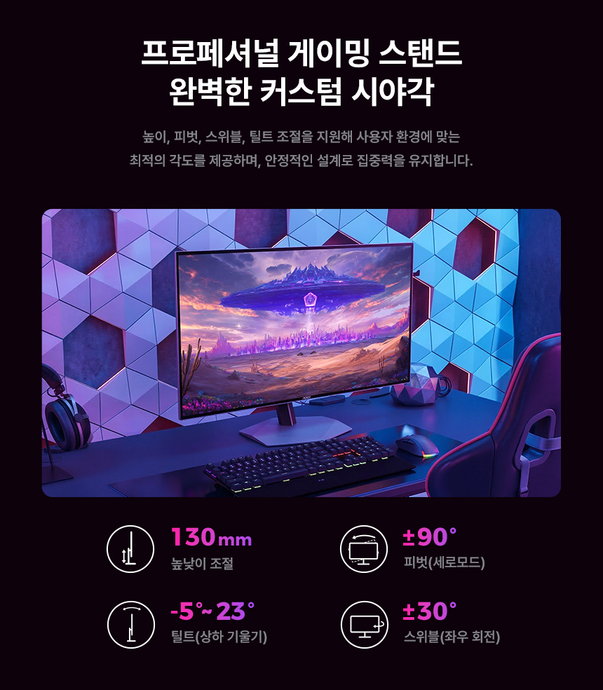 알파스캔 에이건 AGP327UZD 게이밍 4K UHD 듀얼모드 480 USB-C HDR 400 Ai 멀티스탠드 무결점