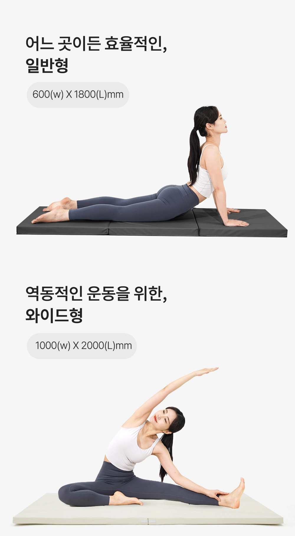 이고진 3단 접이식 요핏 운동매트 50T 레귤러/와이드 사이즈 (접이식)