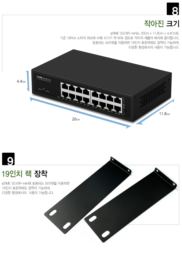 EFM ipTIME SG16R-mini 스위치허브