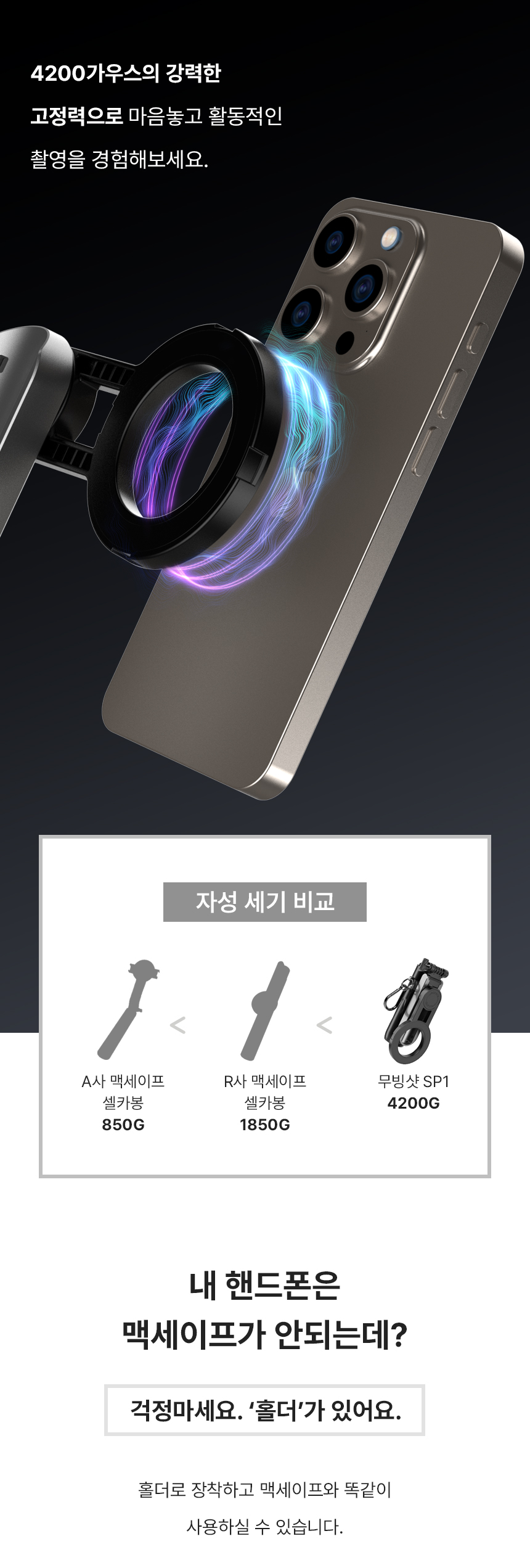 이지넷유비쿼터스 NEXTU 무빙샷 SP1 그립 셀카봉삼각대 (정품)
