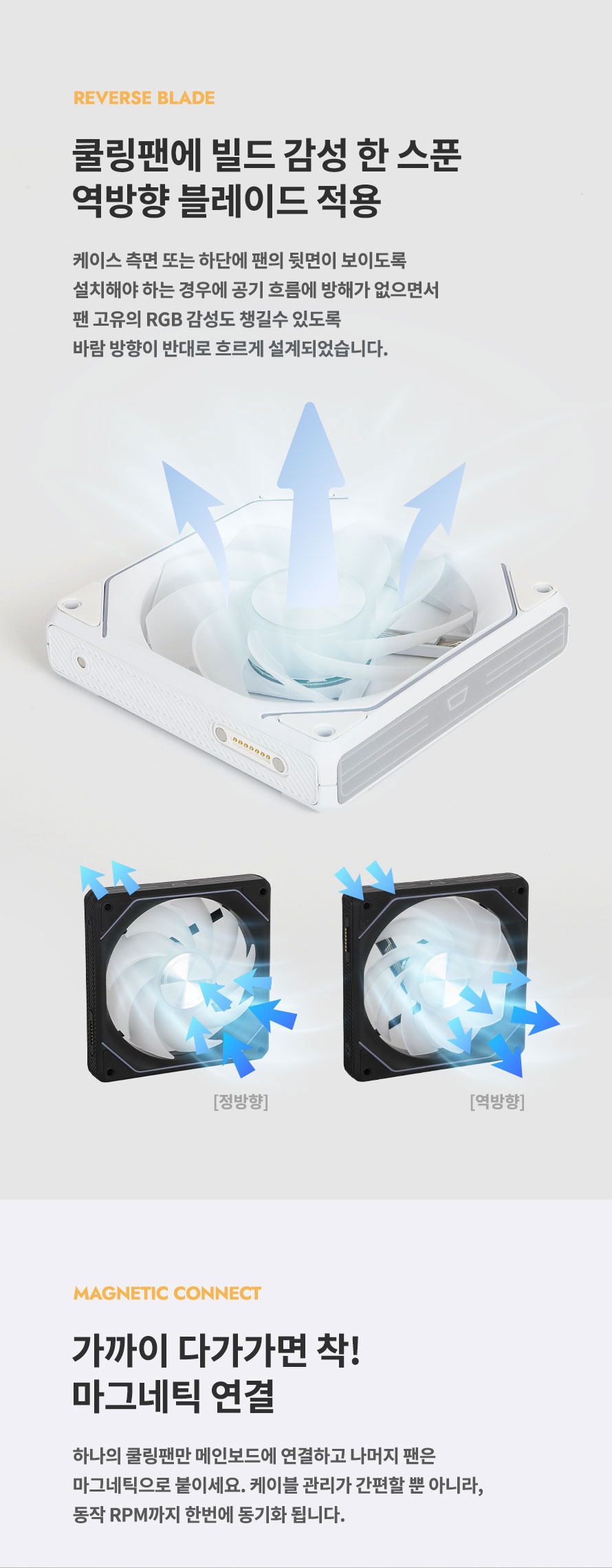 darkFlash Gauss G24R 마그네틱 ARGB 리버스 (3팩, 블랙)
