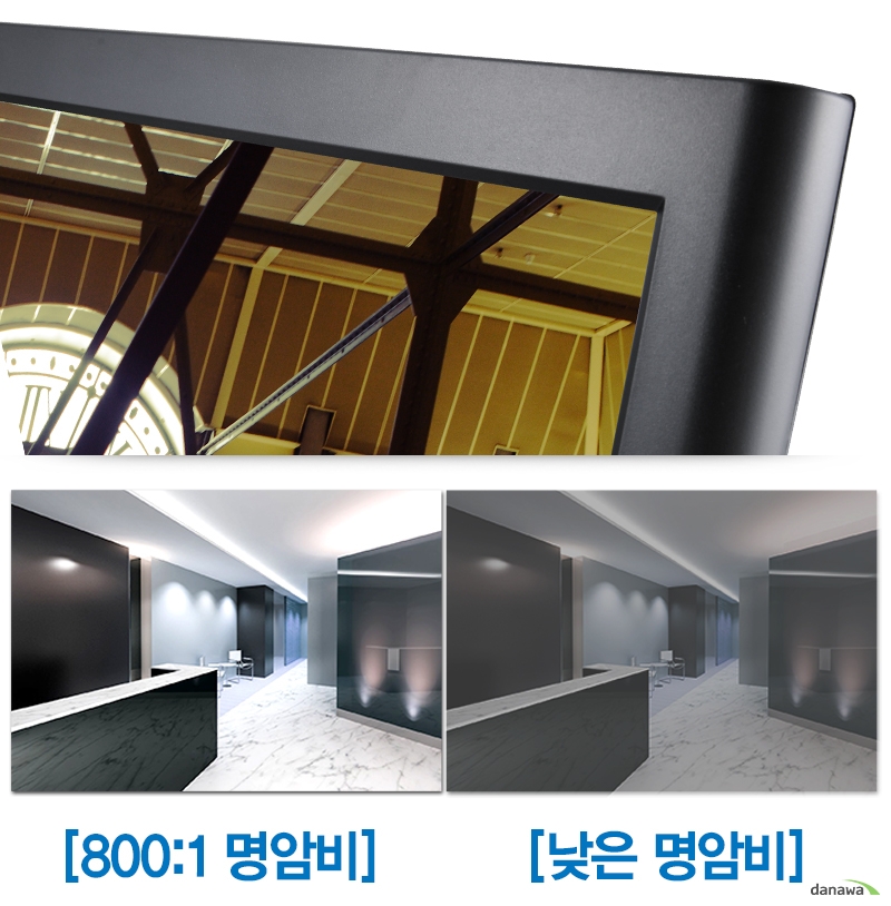 800:1 명암비