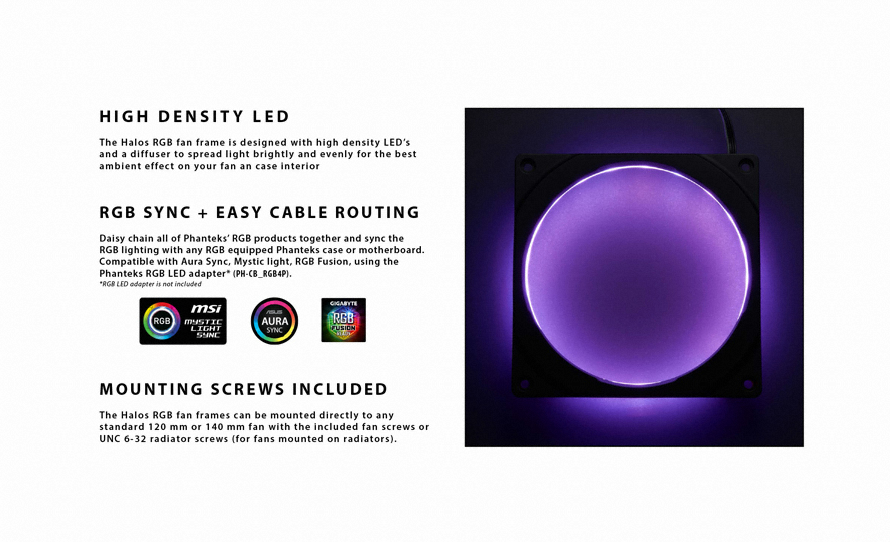 Phanteks HALOS RGB FAN FRAMES 140