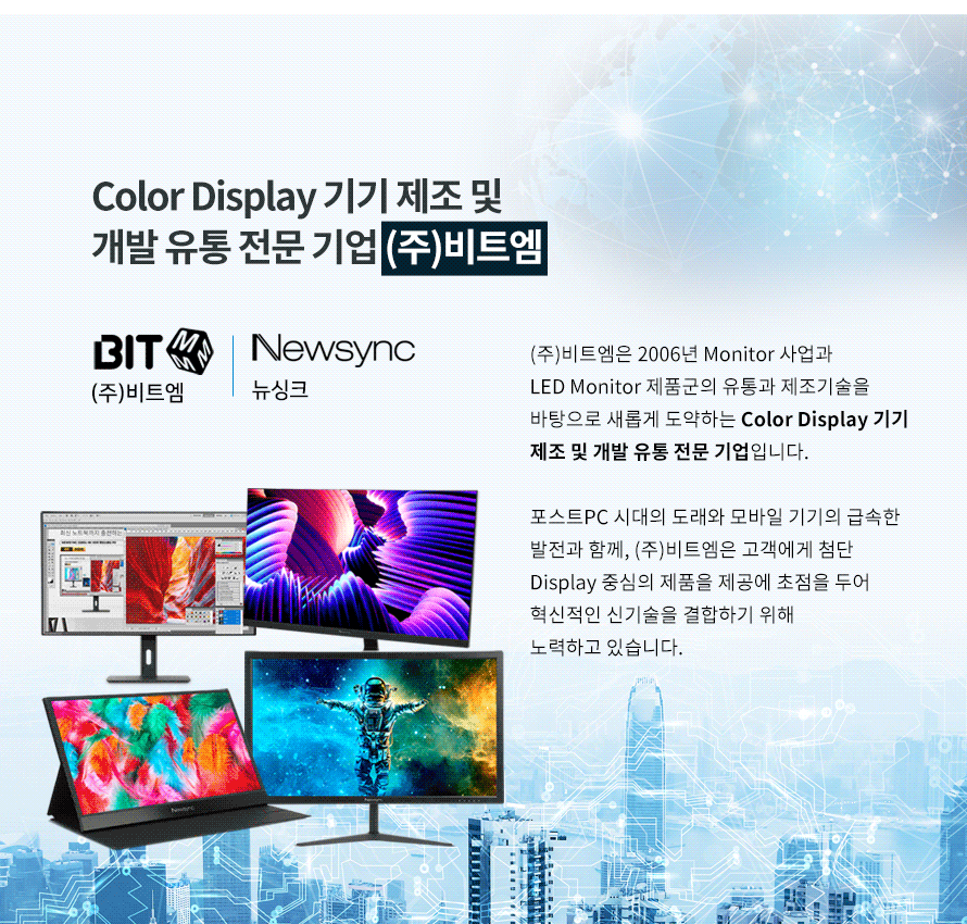 비트엠 Newsync B2500F ZERO 스마트 무결점