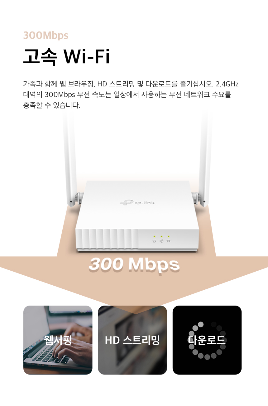 TP-LINK TL-WR820N 유무선공유기