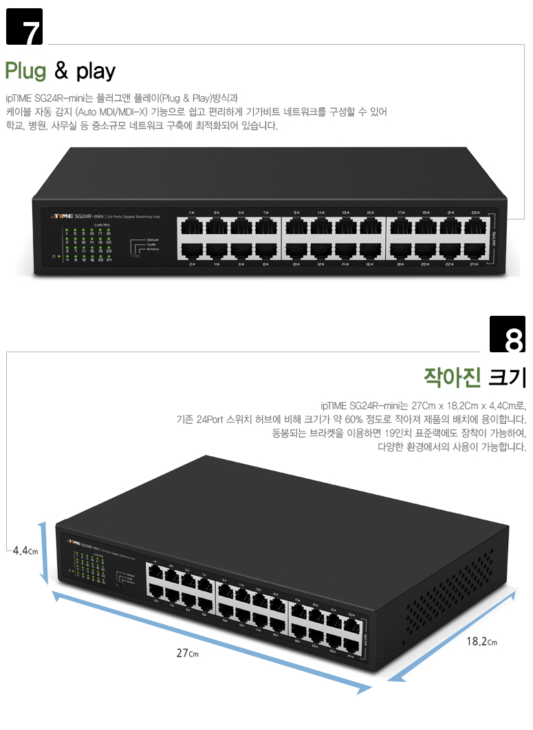 EFM ipTIME SG24R-mini 스위치허브