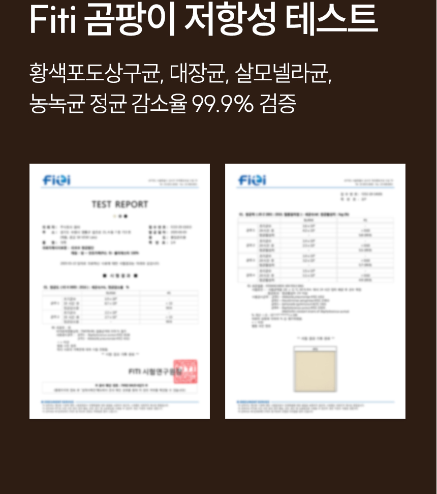 곰팡이 저항성 테스트
