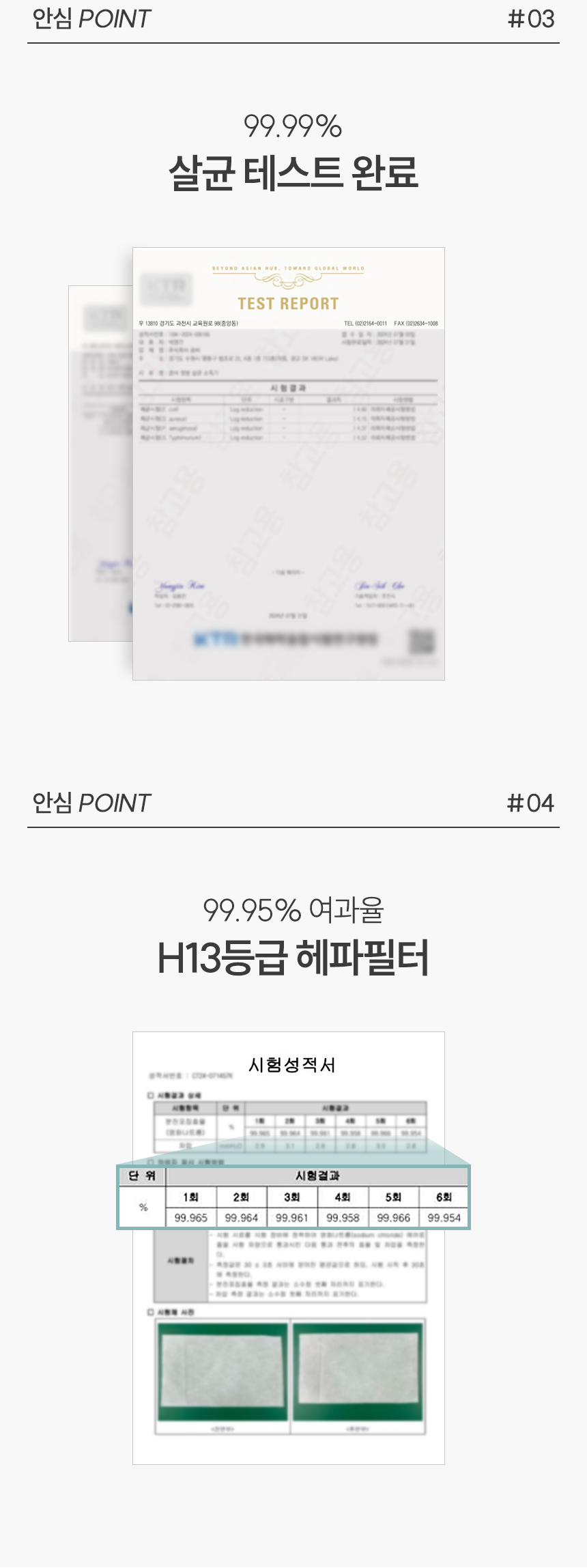 헤파필터 공기 청정