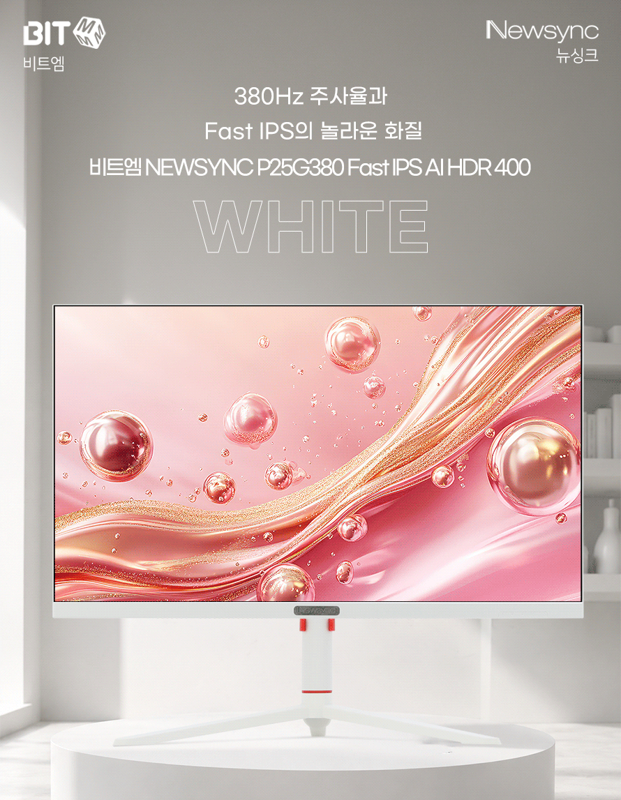 비트엠 Newsync P25G380 Fast IPS AI HDR 400 무결점
