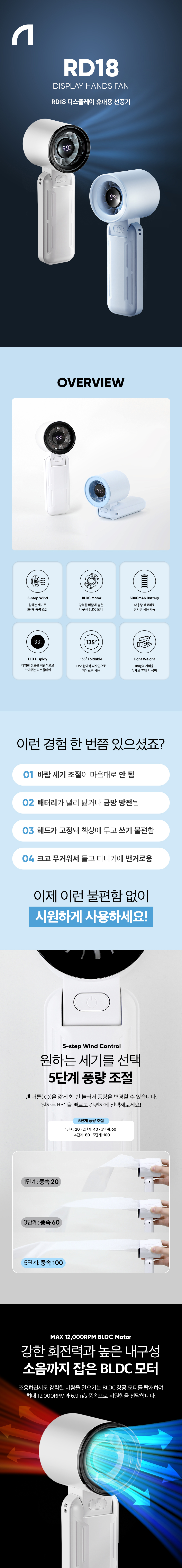 앱코 디스플레이 선풍기 RD18