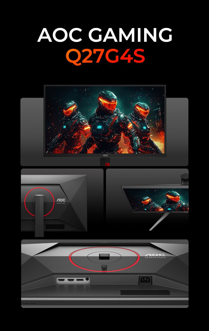 알파스캔 AOC Q27G4S 게이밍 300 QHD FAST IPS 프리싱크 AI HDR 400 무결점