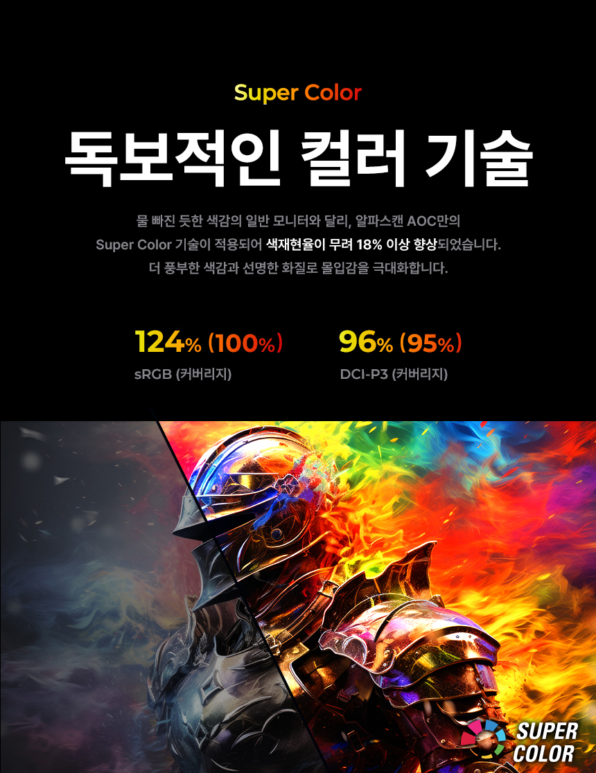알파스캔 AOC Q27G4S 게이밍 300 QHD FAST IPS 프리싱크 AI HDR 400 무결점