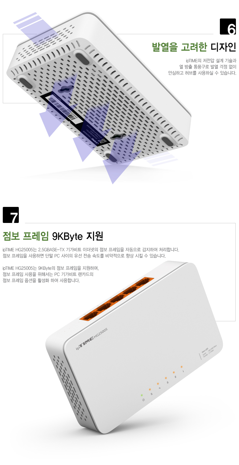 EFM ipTIME HG25005 스위치허브