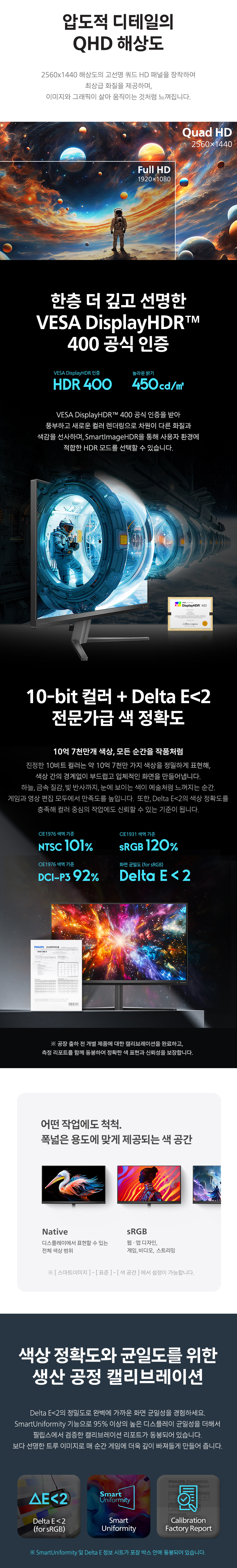 필립스 에브니아 27M2N5500LQ QHD 200 FAST IPS 프리싱크 HDR 400 게이밍 무결점
