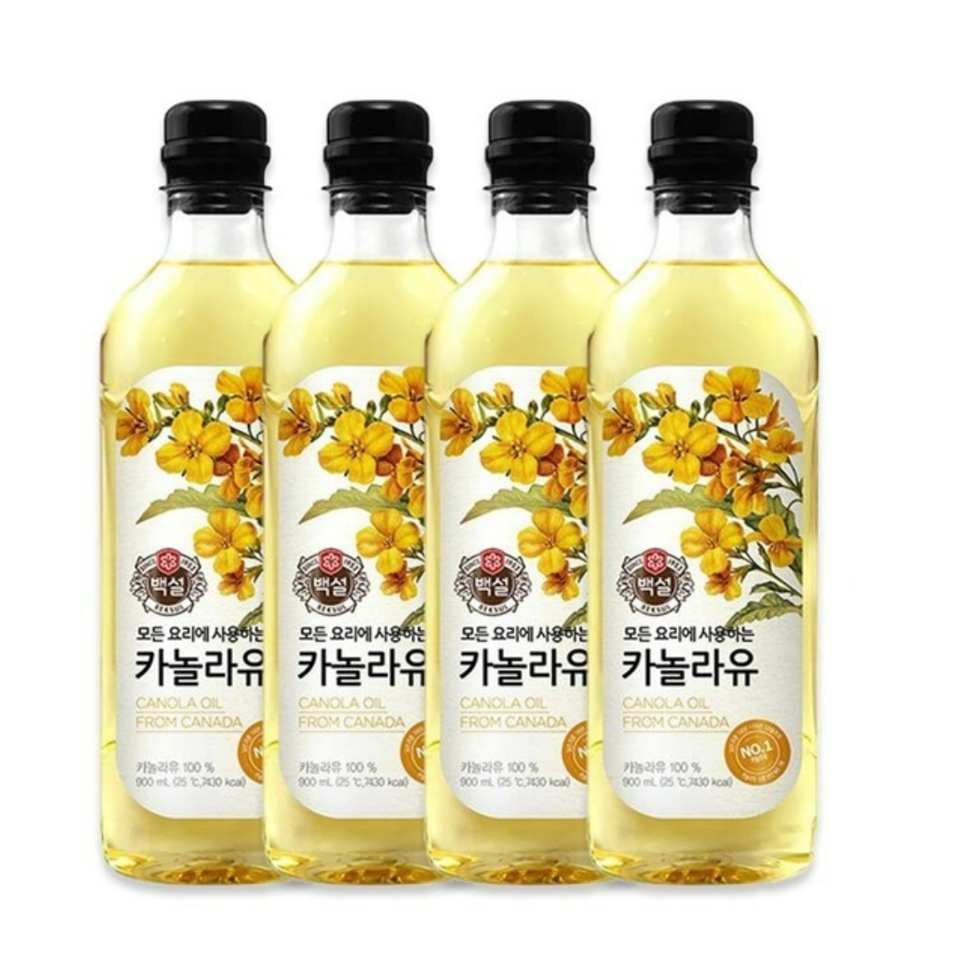 썸네일-백설 카놀라유, 900ML, 4개.jpg
