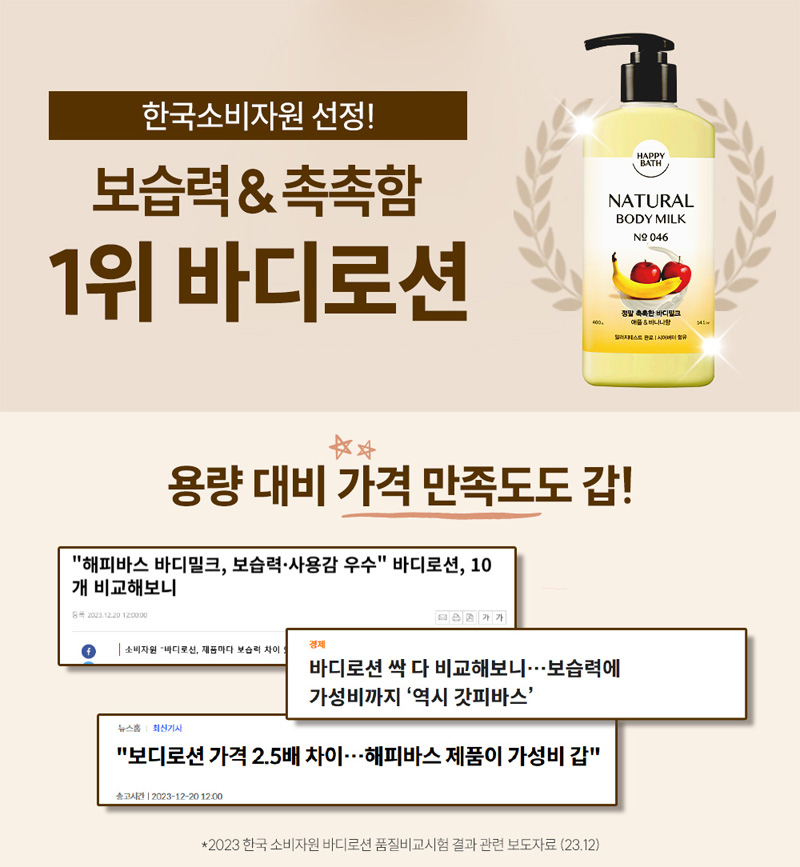 Happy Bath Real Moist Vegan Body Milk 400ml