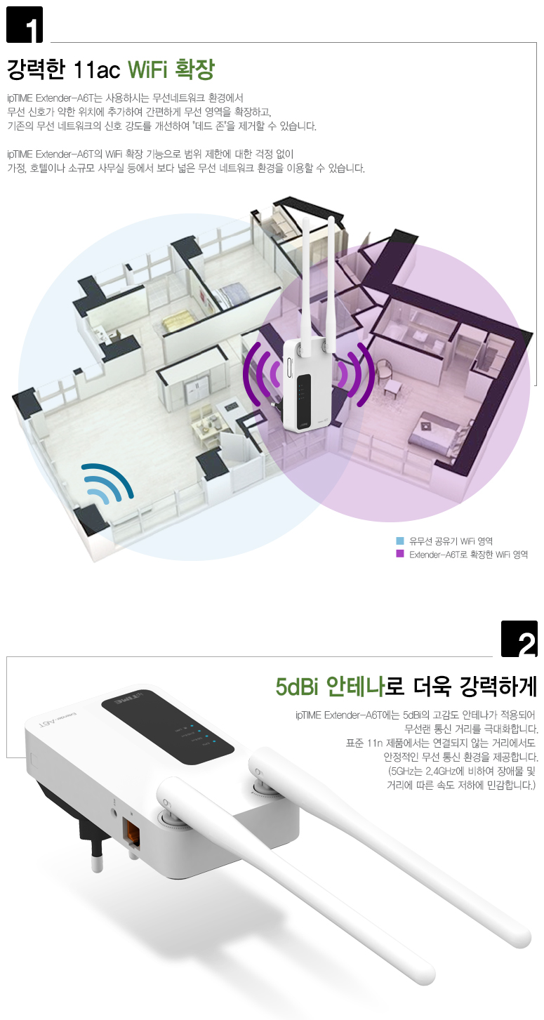 EFM ipTIME Extender-A6T 무선확장기