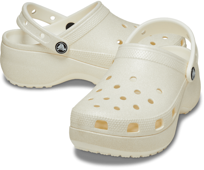 초크 클래식 플랫폼 글리터 클로그 우먼 - 한쌍 - Crocs